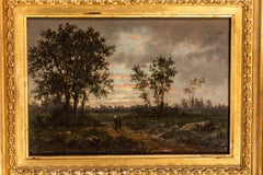 Period, Signed, Barbizon Oil Painting