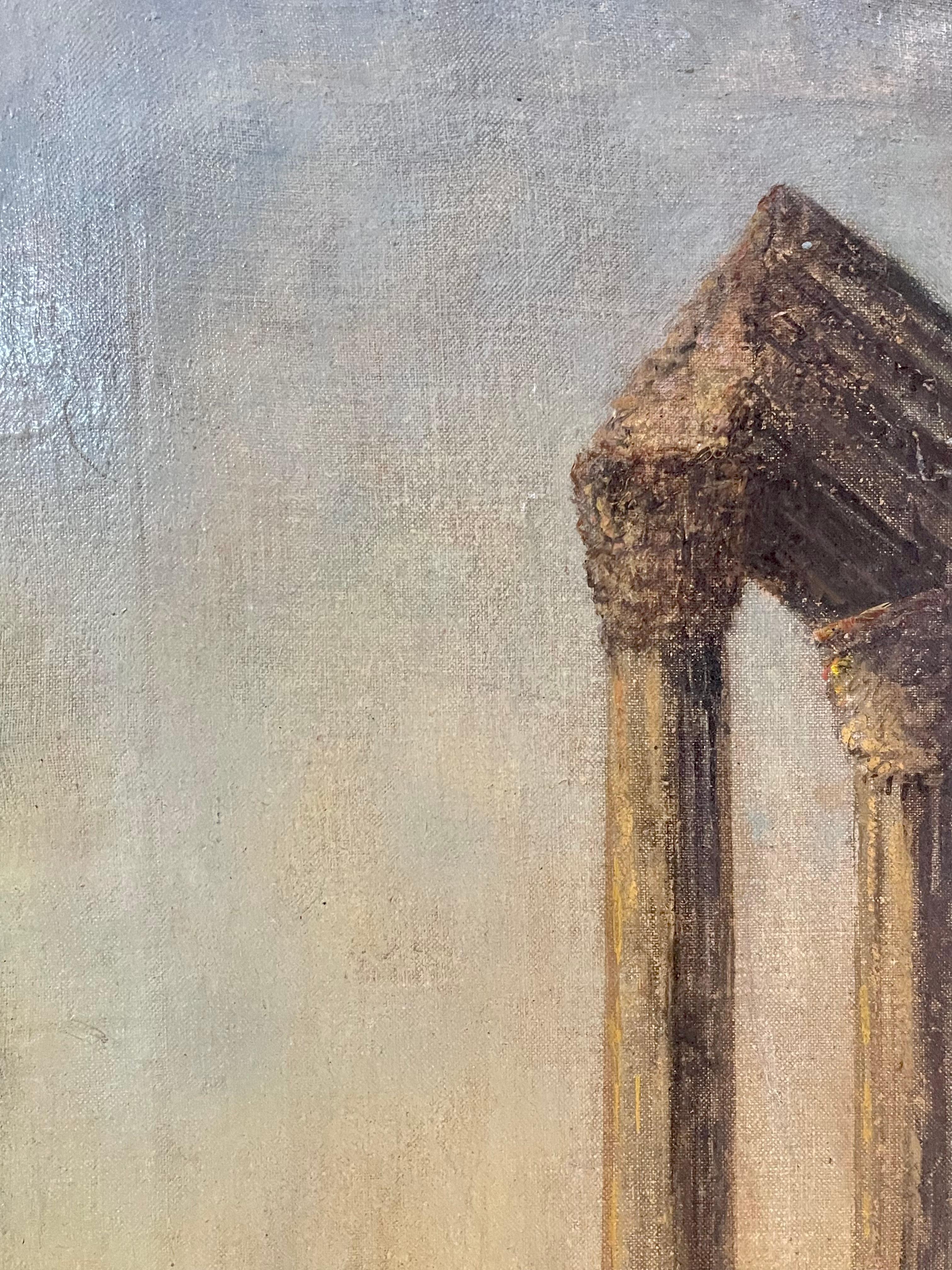 Perioid Grand Tour Style Signed Italian Painting For Sale 5