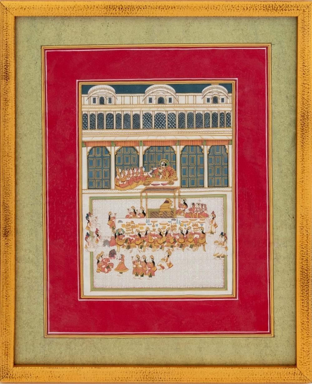 Persian Illuminated Miniature Gouache on Paper For Sale 2