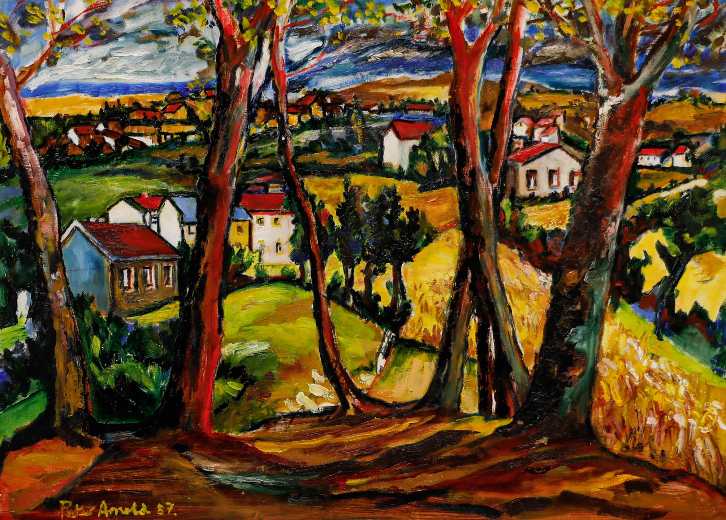 Peters Arnold (1922-2009) - Olio del 1987, Estate nella valle - Painting di Unknown