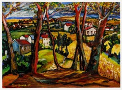 Peters Arnold (1922-2009) - Olio del 1987, Estate nella valle