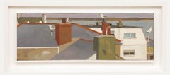 Peter Davies (n.1953) - 2007 Óleo, Tejados de St Ives