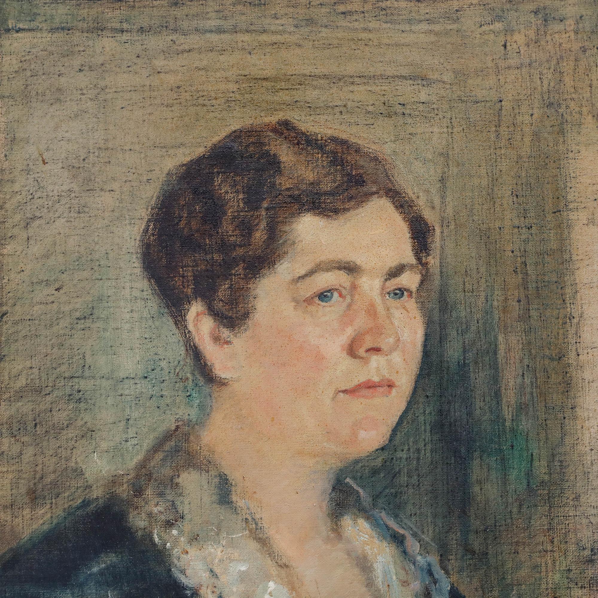 Peter Hirsch (1889-1978) - 1927 Oil, Mrs Frau Brandt For Sale 1