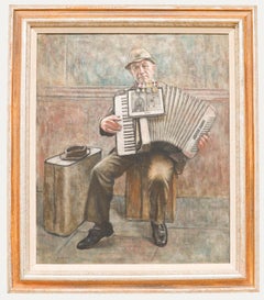 Peters J. Maver  - Olio del XX secolo incorniciato, Busker di Londra