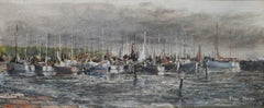 Peter Jones - Framed 1964 Oil, Harbour Before the Storm