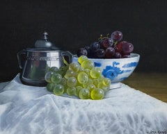 Peter Kotka (b.1951) - 20th Century Oil, Grapes in a China Bowl