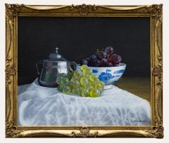 Peter Kotka (b.1951) - 20th Century Oil, Grapes in a China Bowl