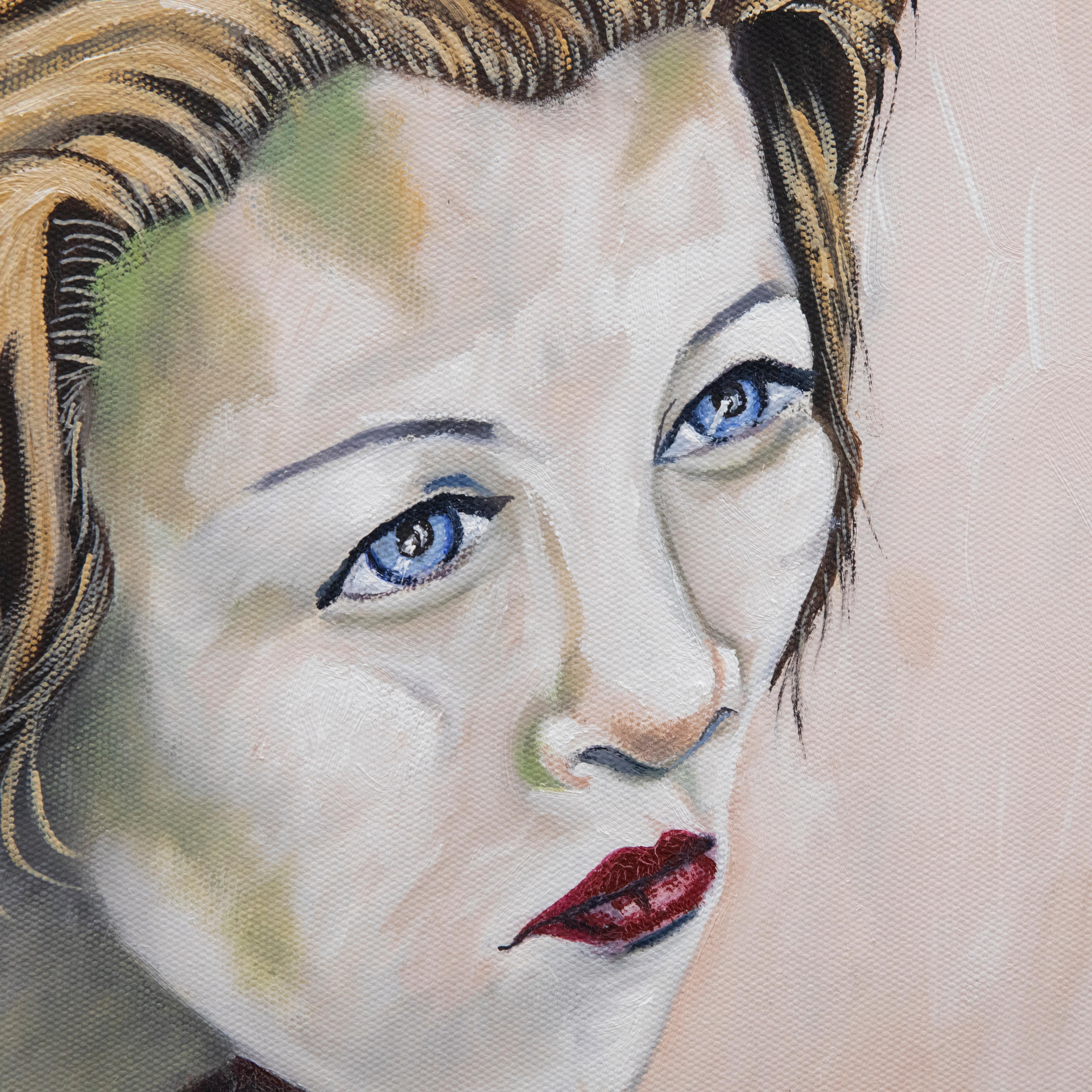 Peter Roland-Mclean - Contemporary Oil, Kate Moss with a Cigarette For Sale 1