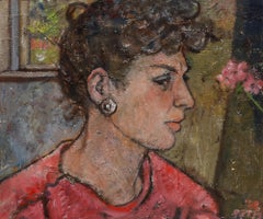 Peter Samuelson (1912-1996) - 1988 Oil, Lady in Pink