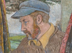 Peter Samuelson (1912-1996) - 1989 Oil, Portrait of a Farmer