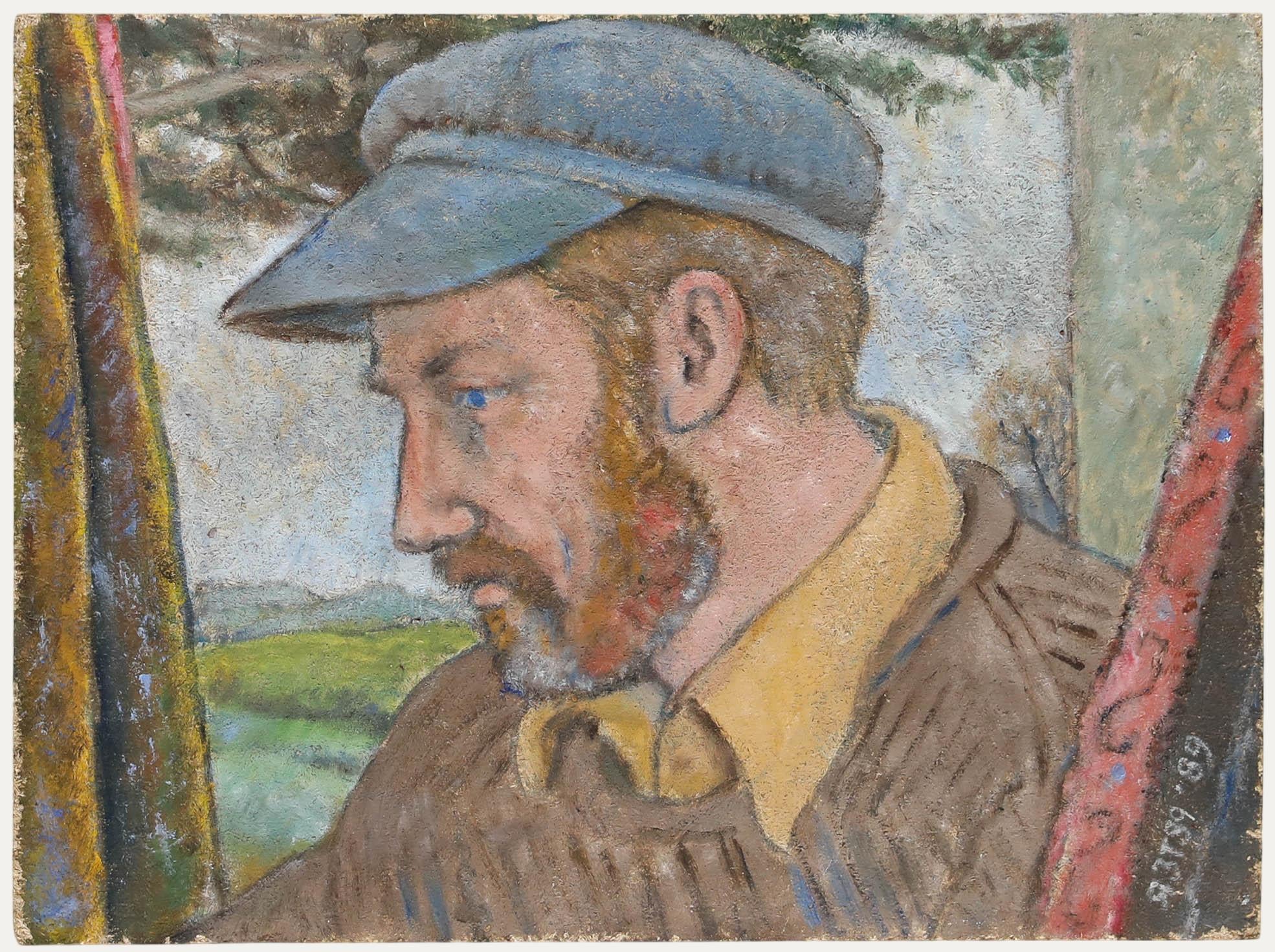 Peter Samuelson (1912-1996) - 1989 Öl, Porträt eines Landwirts
