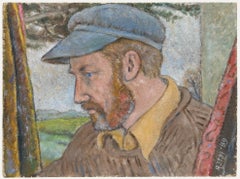 Peter Samuelson (1912-1996) - 1989 Öl, Porträt eines Landwirts