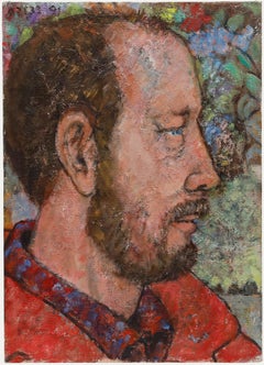 Peter Samuelson (1912-1996) - 1991 Öl, Gentleman in Rot