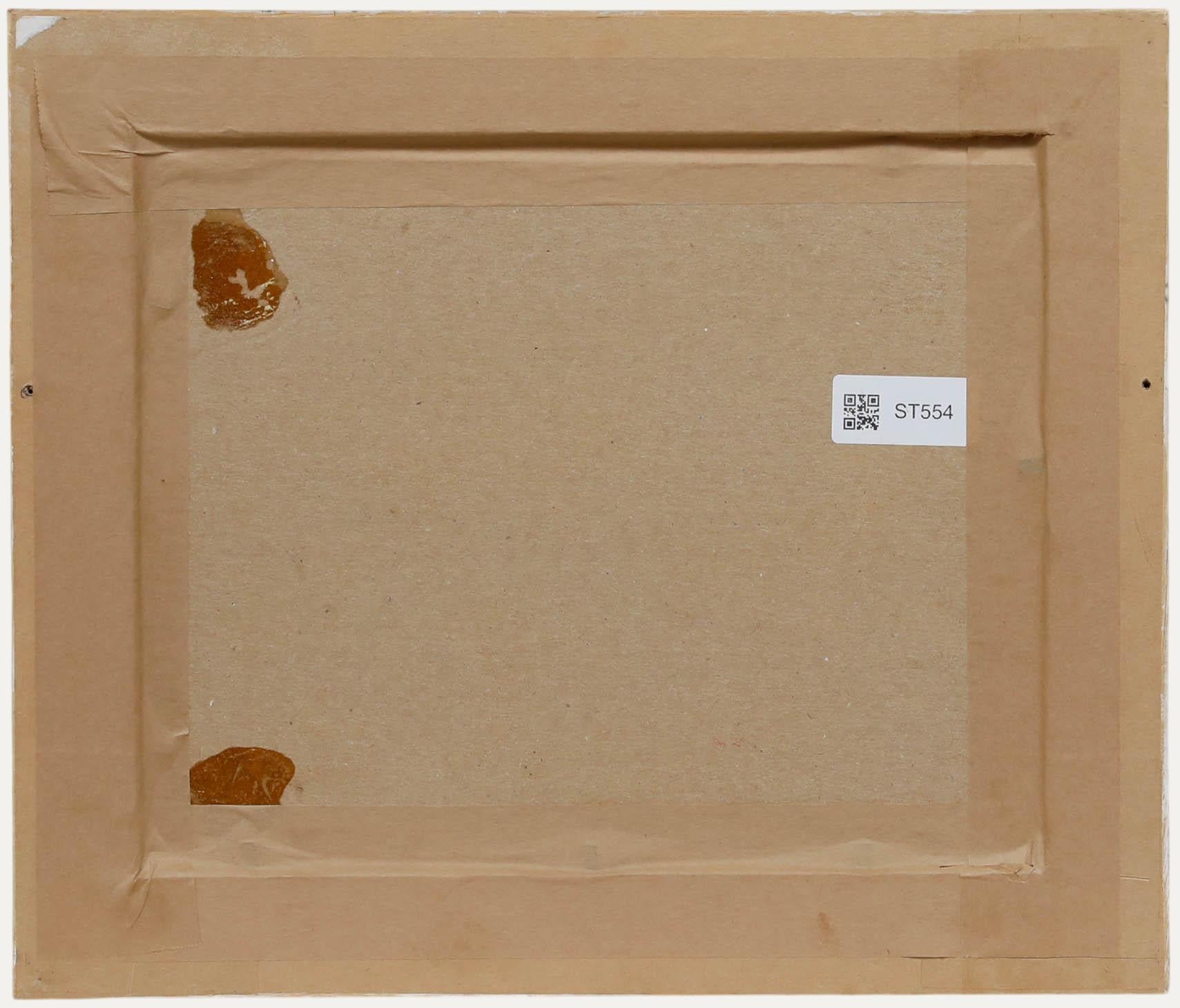 Peter Samuelson (1912-1996) - Óleo del siglo XX, Pestañas largas - Portrait Painting Marrón de Unknown