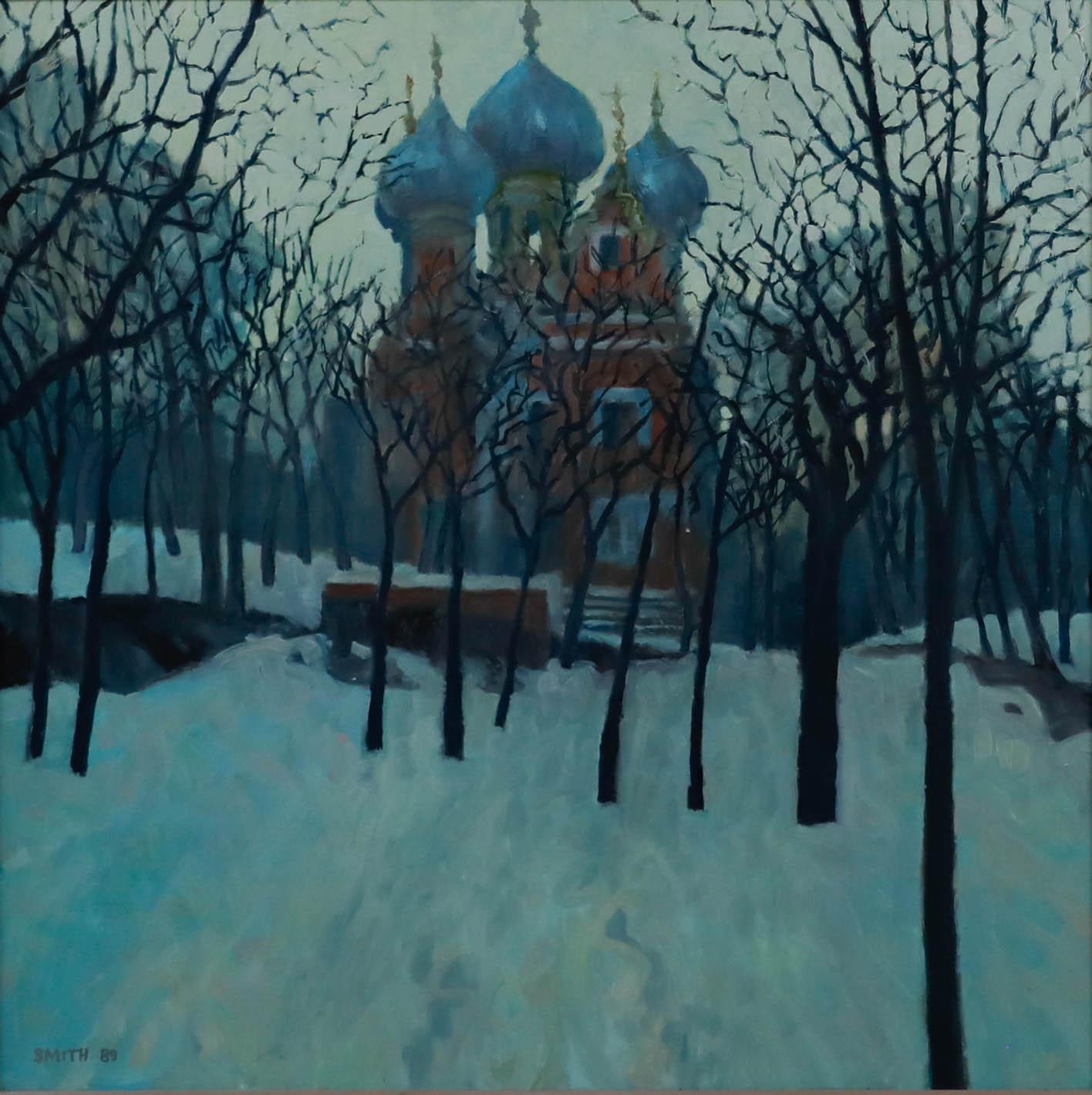 Smith & Smith (nato nel 1931) - 1989 Olio, Monastero di Vysokopetrovsky - Painting di Unknown