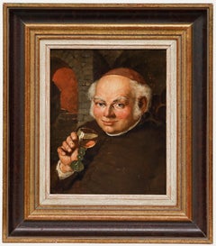Peters Ulrich Gartmann (nato nel 1920) - Olio del 1961, A Cheeky Tipple (un bicchiere di vino)
