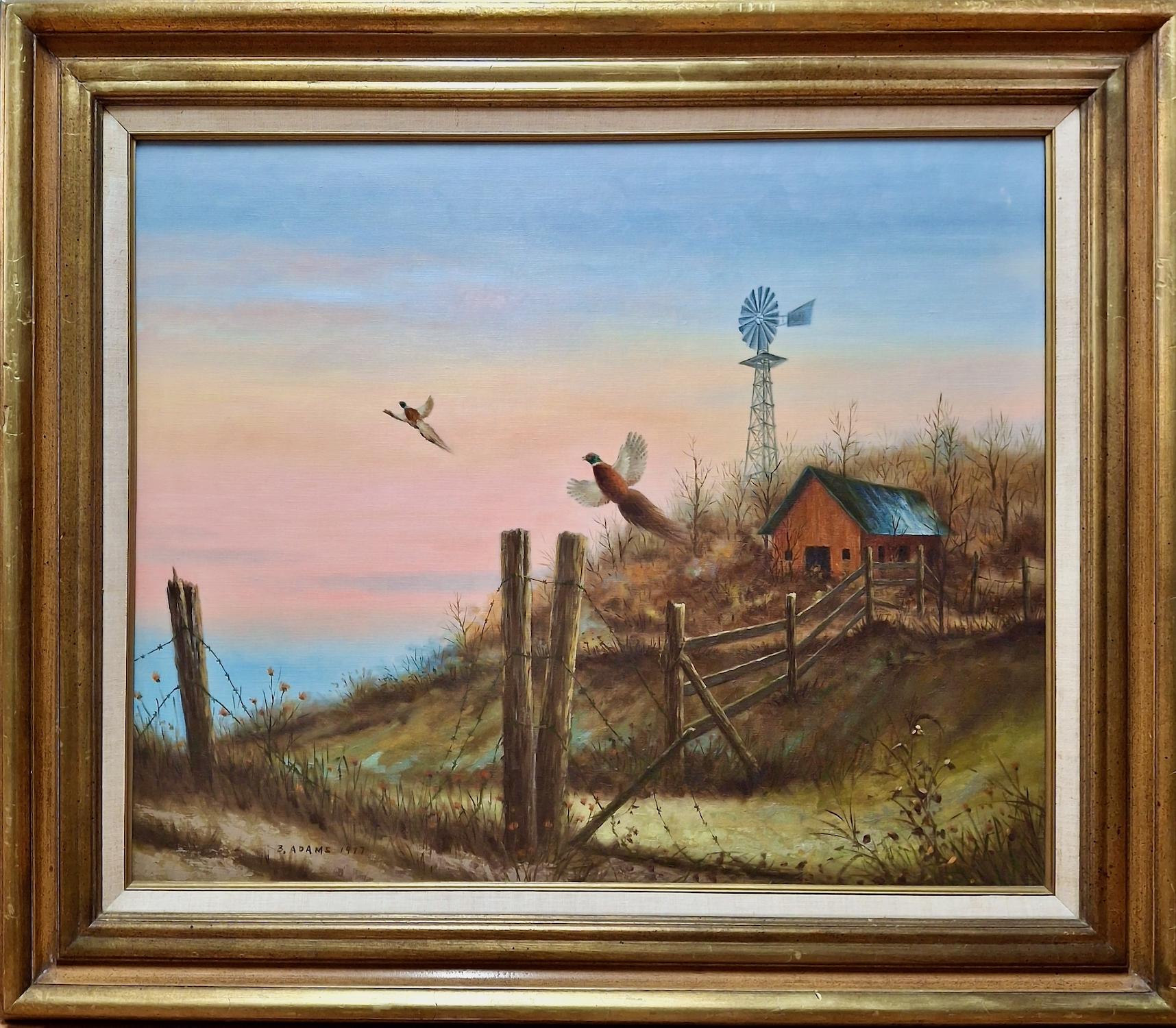 Landscape Painting de Unknown - Faisanes al amanecer