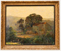 Philip V. Whitehouse (fl.1907-1921) - 1920 Öl, Die Farm auf der anderen Seite der Brücke