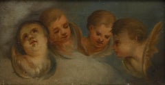 Philipp Rauch - Early 20th Century Oil, Heads of Cherubs