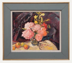 Phillipa Jacobs  - 2003 Oil, Peonies in a Glass Bowl