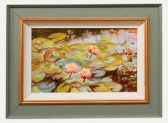 Phillipa Jacobs - Framed Contemporary Oil, The Lotus Rose