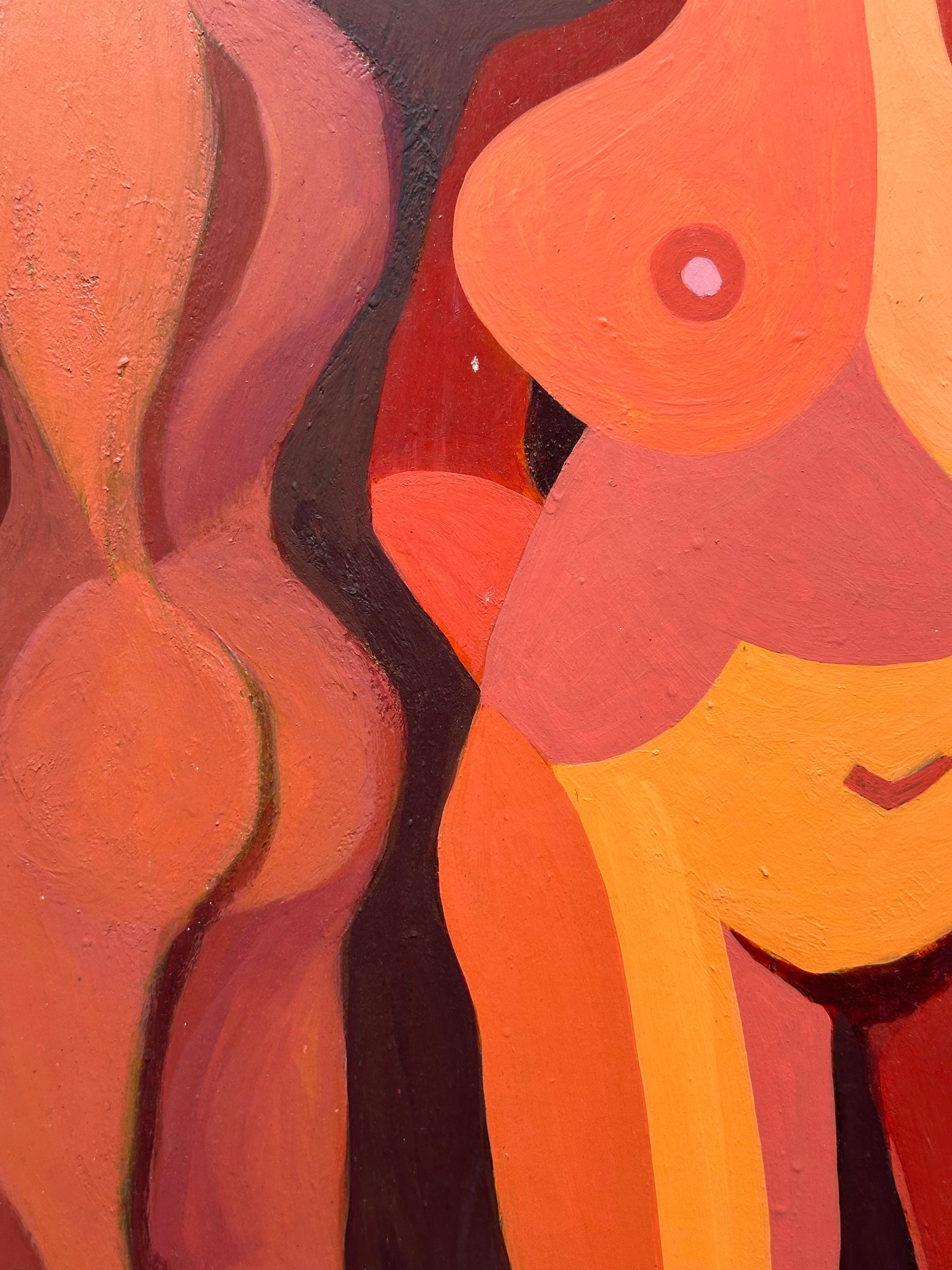 Physionomies (femmes nues, figures féminines) - Painting de Unknown
