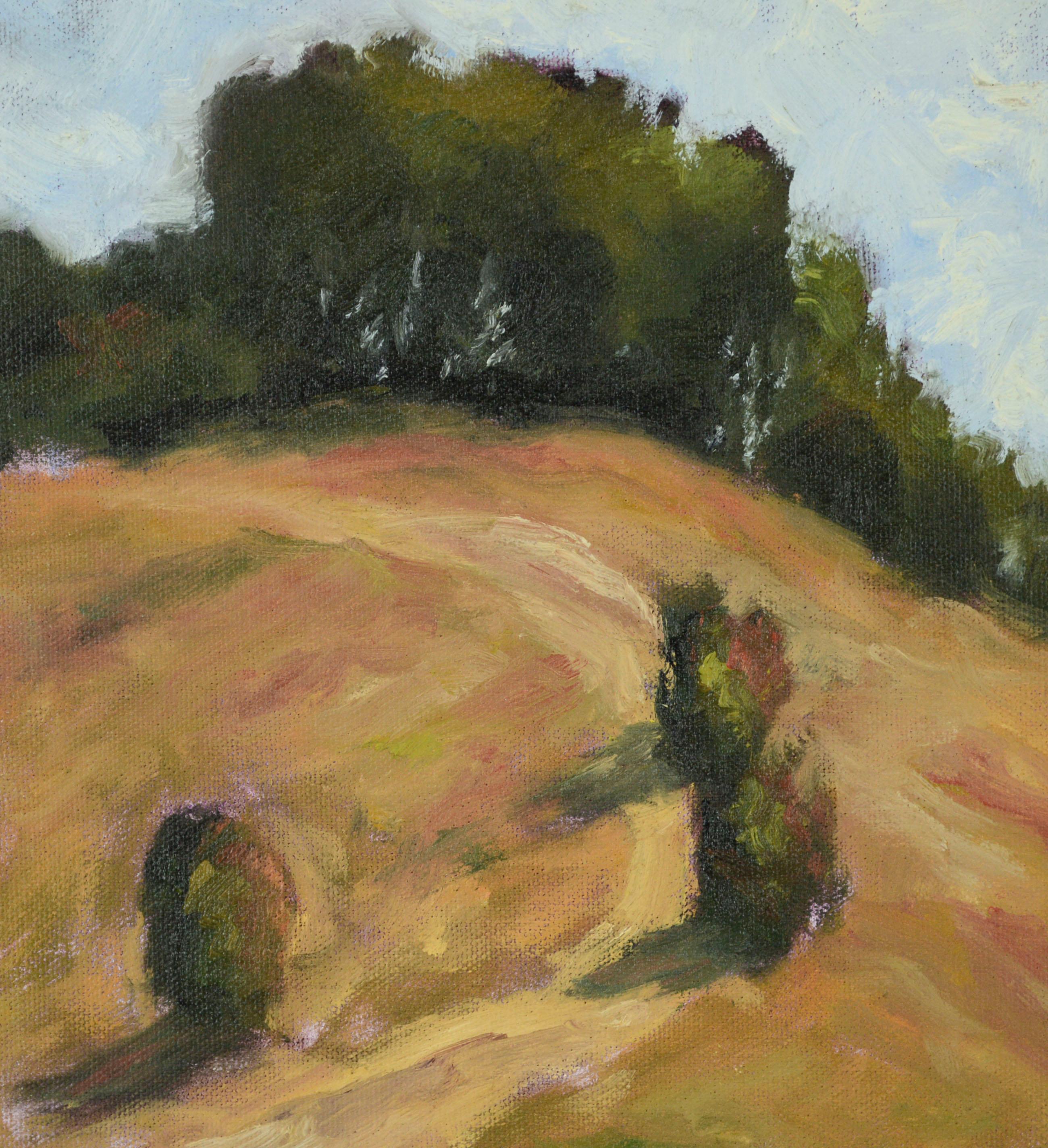 Picchetti Ranch Hilltop Oak Tree Trail, Bay Area California Landscape  - Painting by Unknown