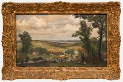 Pierre Bach (1906-1971)- École française Mid 20th Century Huile, Collines Vallonnées