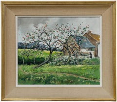 Pierre Douet (1898-1989) - Framed 20th Century Oil, Apple Blossom