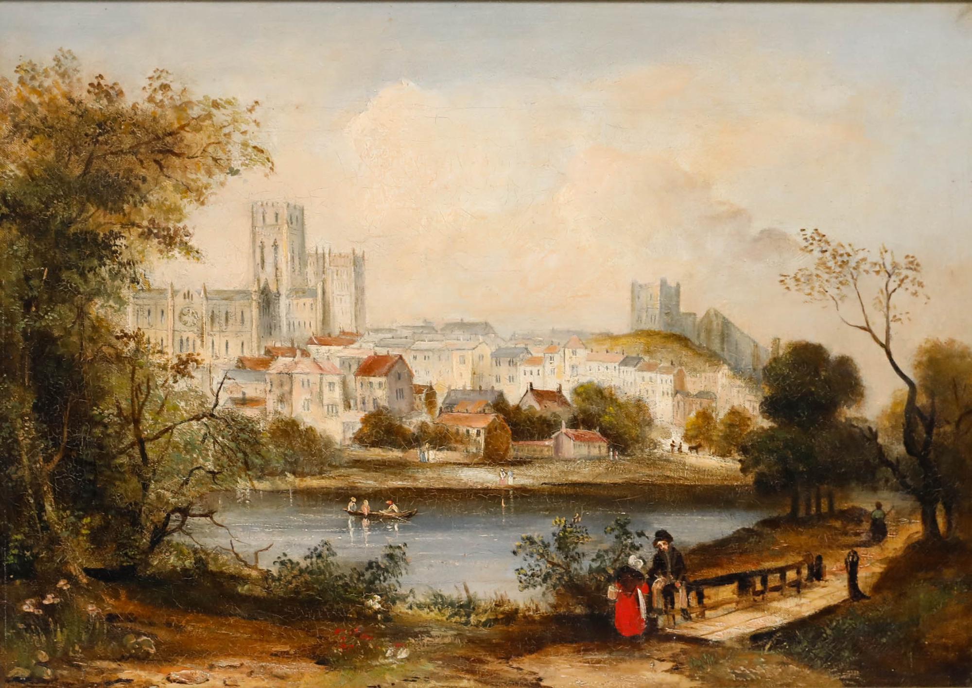 Pierre le Boeuff (fl.1899-1920) - Anfang 20. Jahrhundert Öl, Domfront, Frankreich – Painting von Unknown