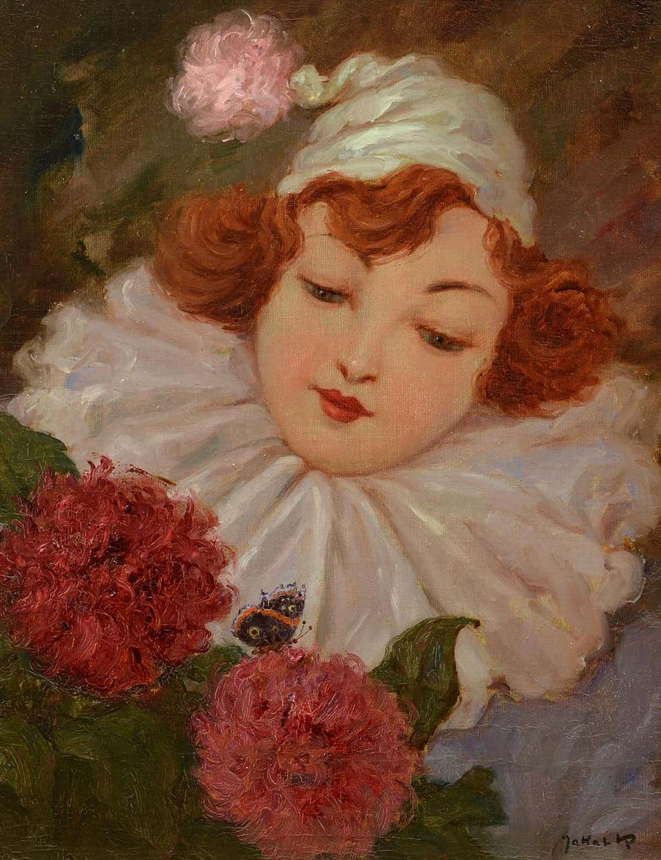 Simon Raz Emilio Vila - Lady with a Flower at 1stDibs | emilio vila, emili vila