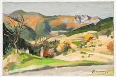 Pieter Oving (1923-2004) - Gerahmtes Öl des 20. Jahrhunderts, Französische Hügel