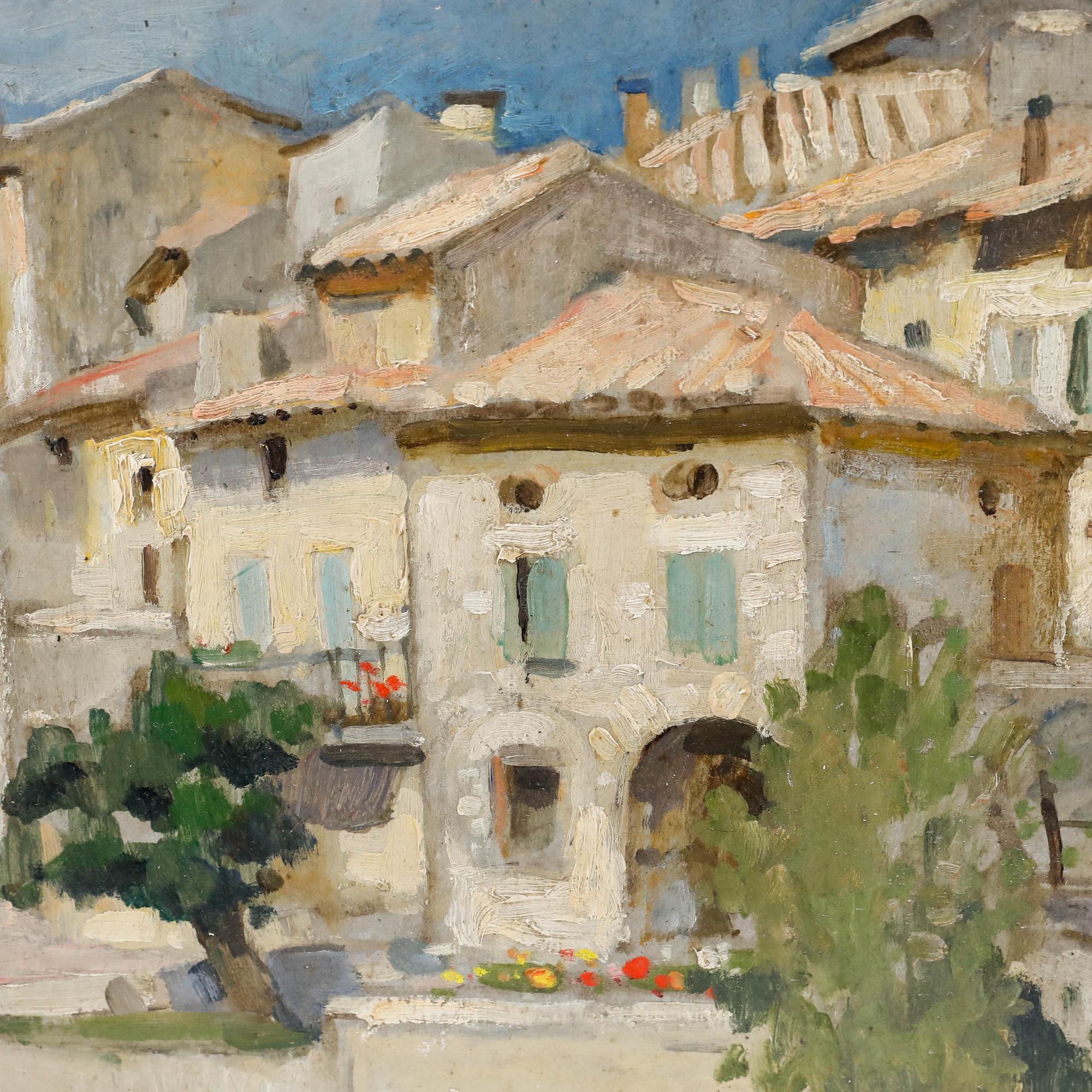 Pieter Oving (1923-2004) - Mid 20th Century Oil, Pont-de-Barret For Sale 1