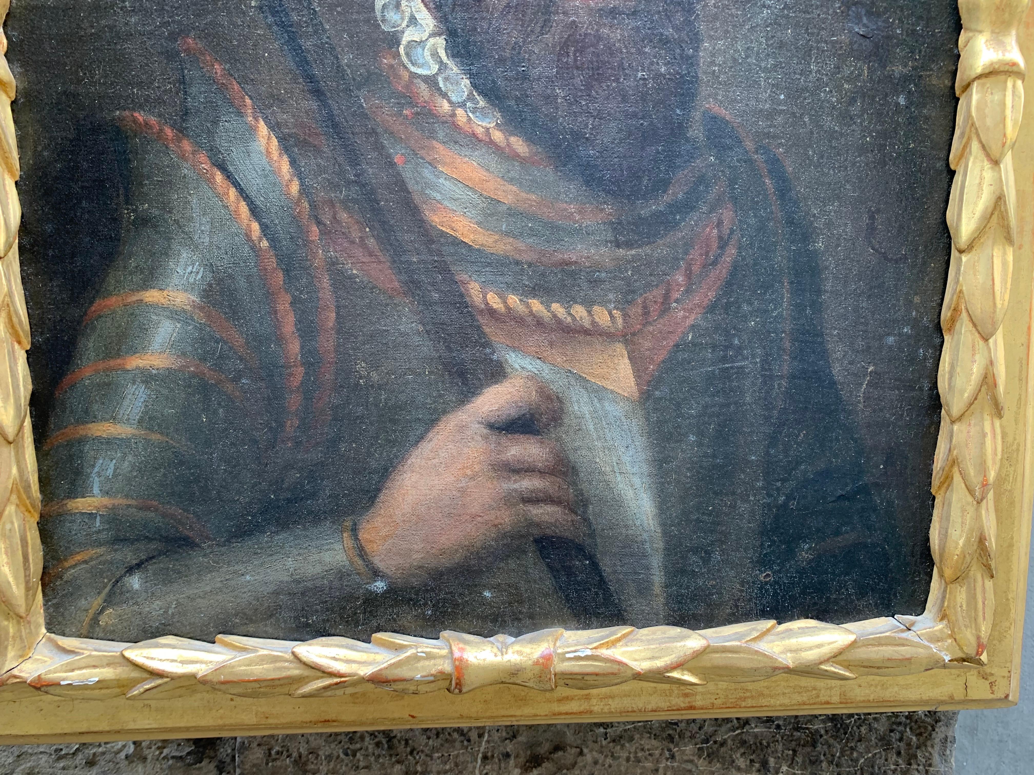 Pietro Strozzi: Marshal of France and Spirited Condottiere
Portrait of Pietro Strozzi Italian School, 17th Century

In the style of Cristofano dell'Altissimo (1525-1605).
Oil on canvas, original canvas. 

Condition: Ancient restorations both