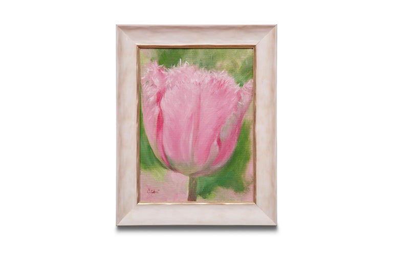 Pink Tulip, 2019 - Painting by Unknown