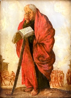 Painting on onyx, San Simone, 17th-century Italian School, Unsigned