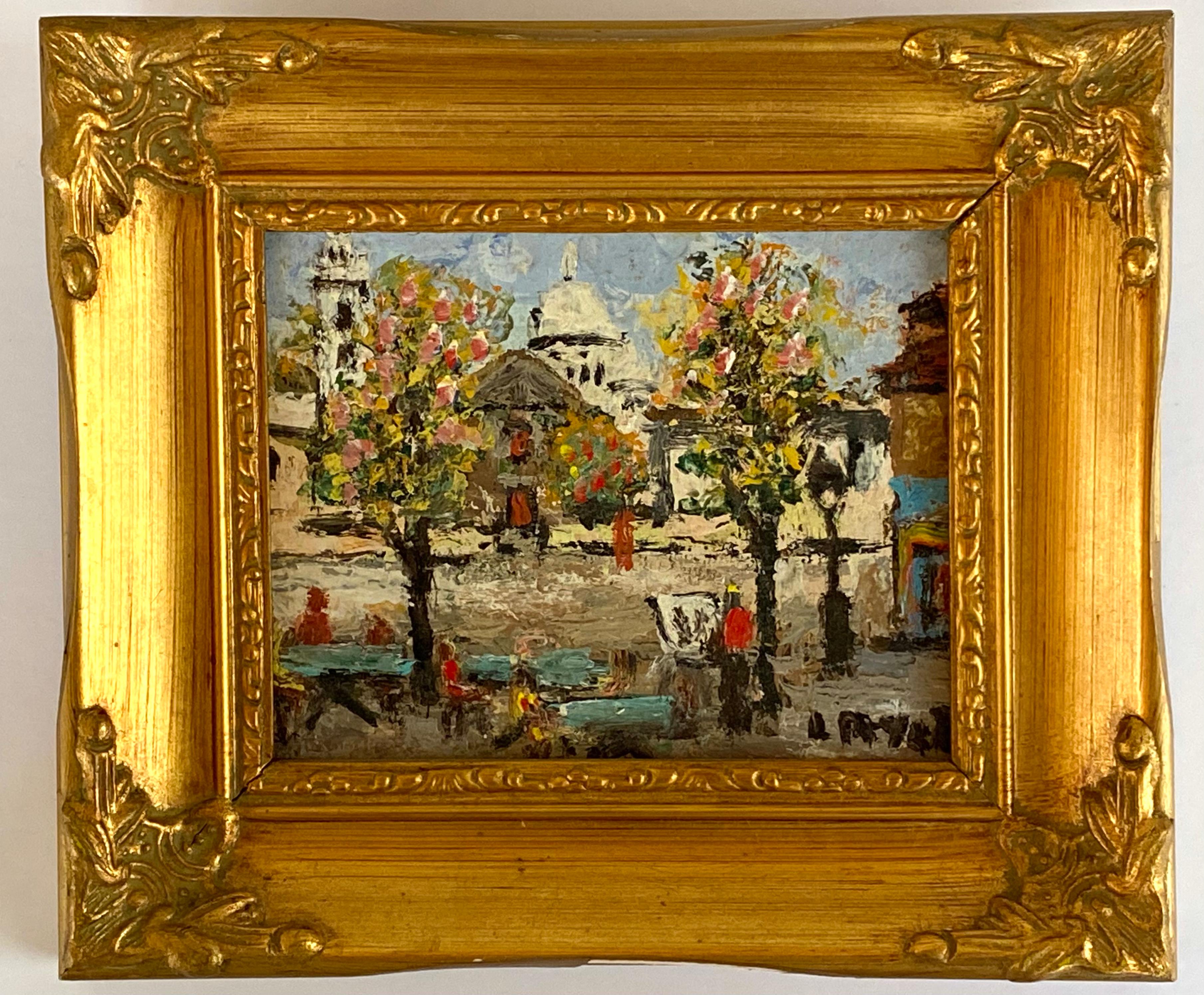 ”Place du Tertre, Montmartre” - Painting by Unknown