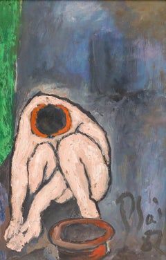 Plai - Framed 1982 Oil, By the Basin