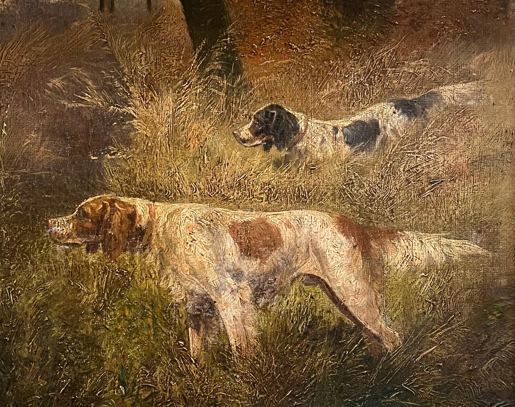 Pointer Dogs - Oil on Canvas - 39x31 cm