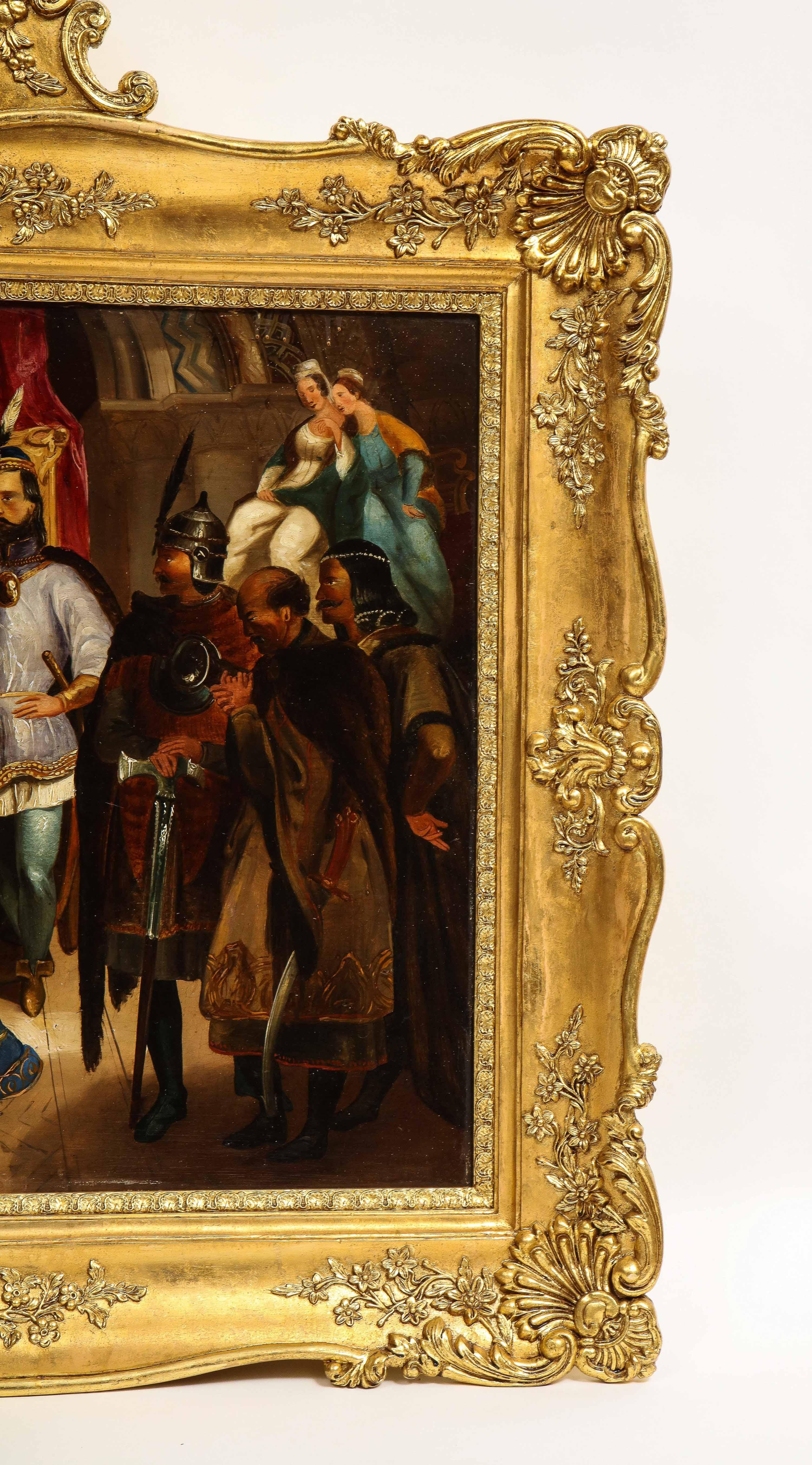 (Polish, 19th Century) Exceptional Quality Oil on Tin Painting 