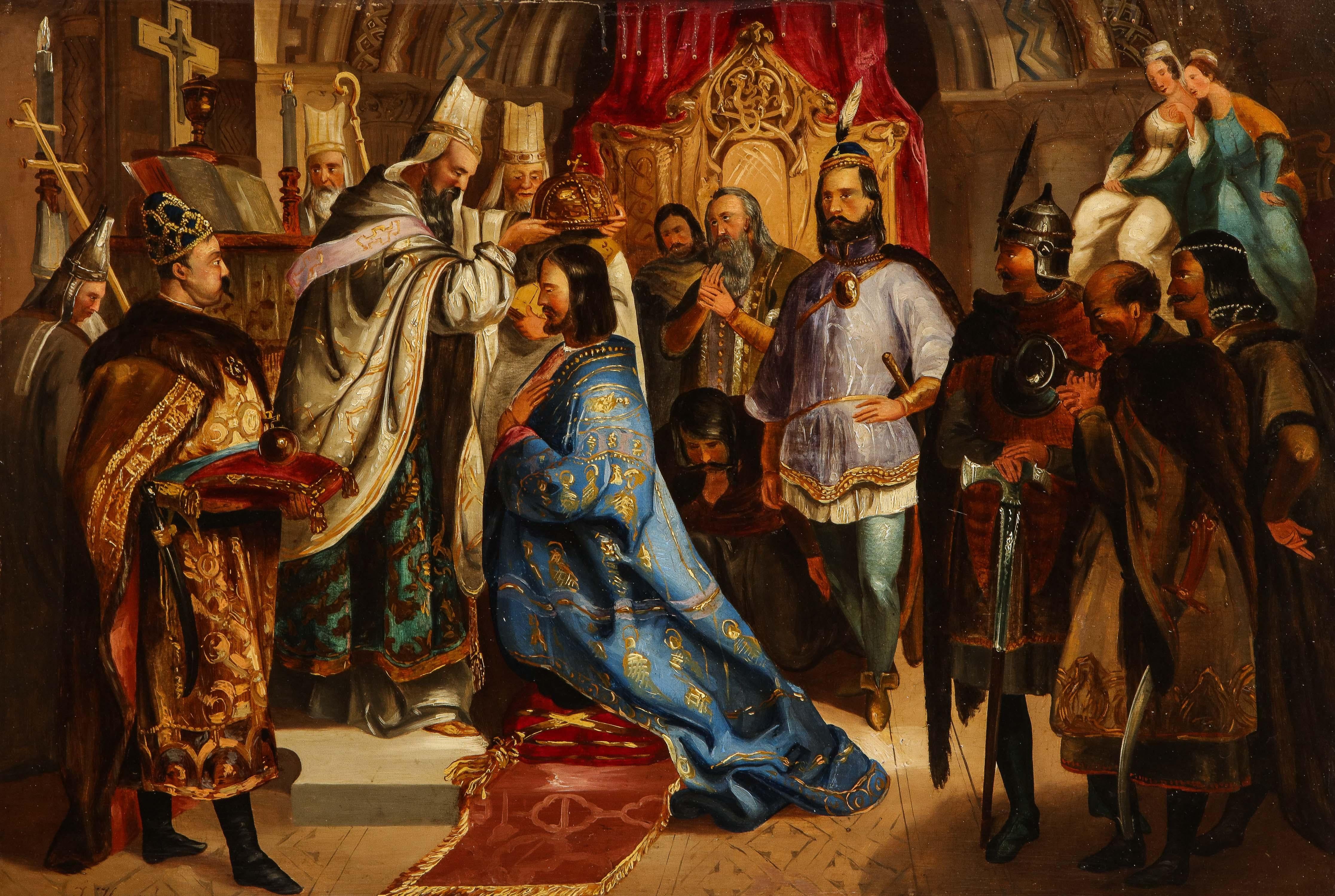 (Polish, 19th Century) Exceptional Quality Oil on Tin Painting 