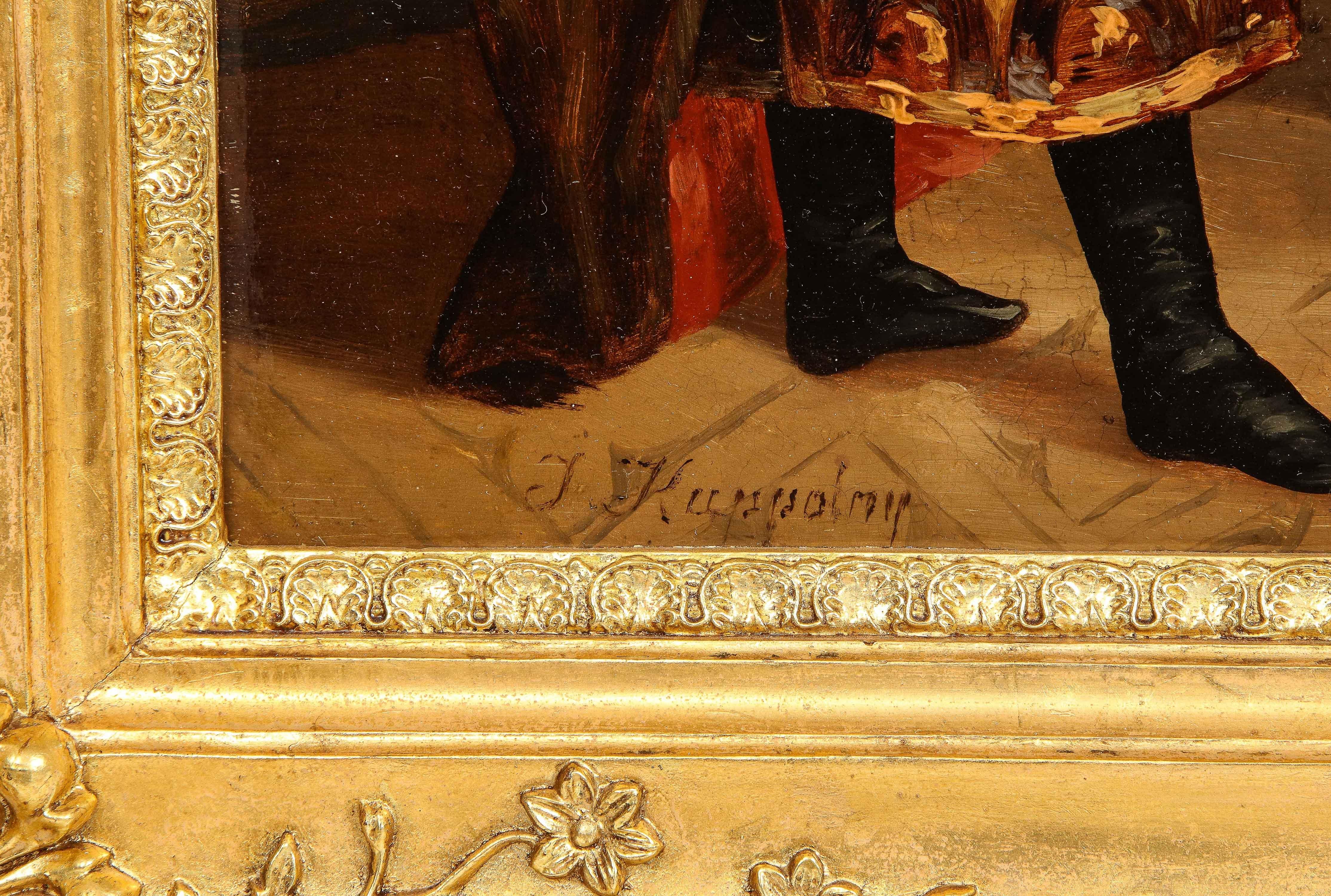 (Polish, 19th Century) Exceptional Quality Oil on Tin Painting 