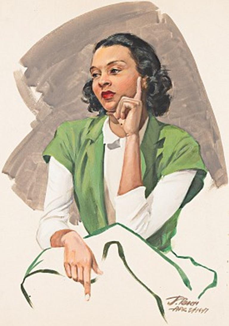 Pondering Woman - Painting by Unknown