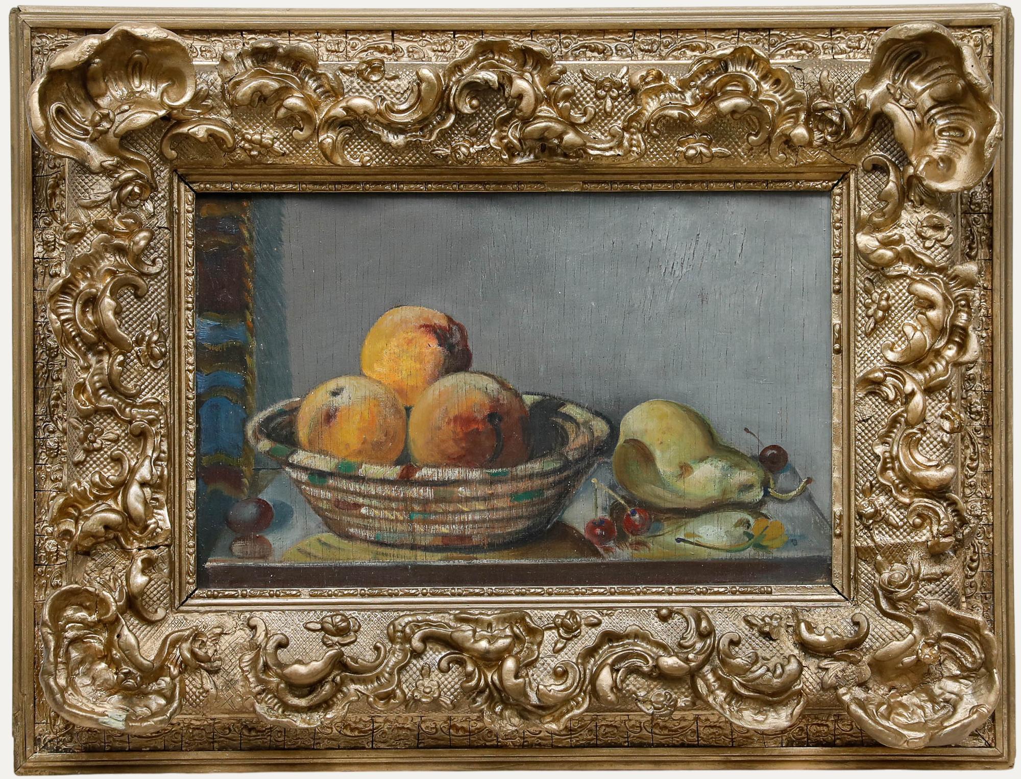 Pont Aven Schule Französisch Anfang 20. Jahrhundert Öl - Stilleben mit Obst