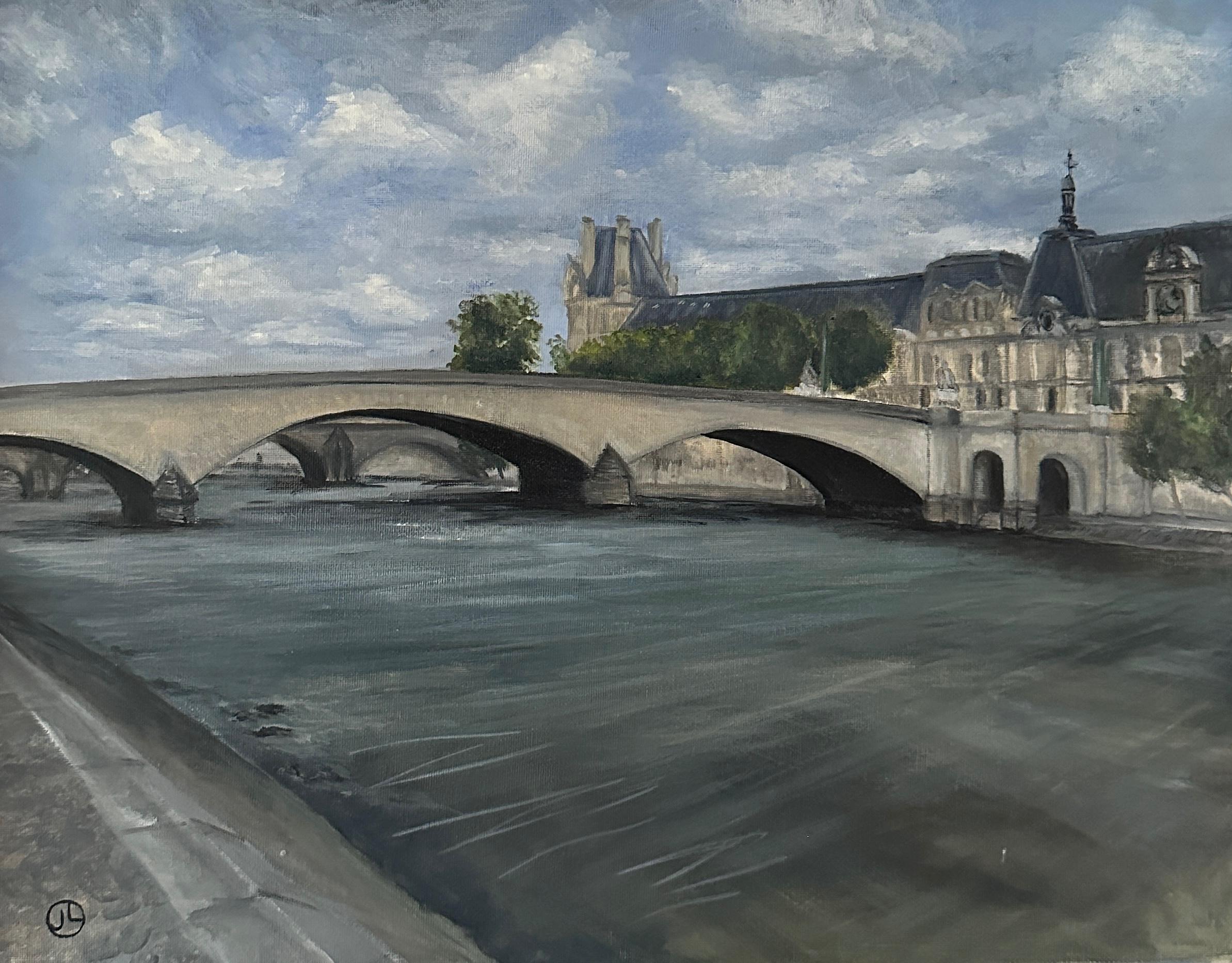 Pont Du Carrousel by Jennifer Labédie - Painting by Unknown