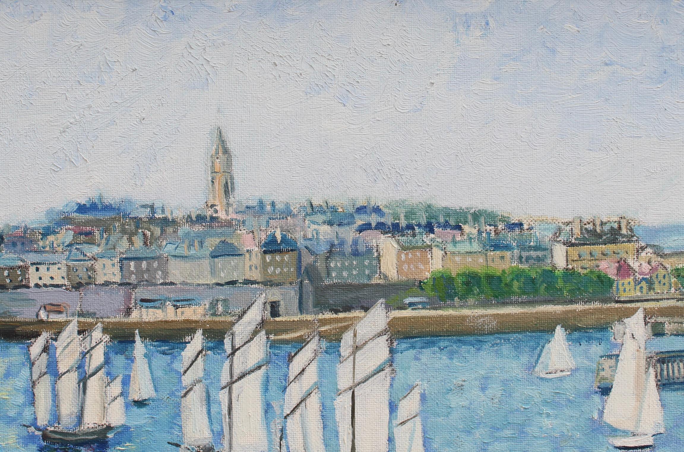 Port of Saint-Malo, Französische Moderne Schule im Angebot 4