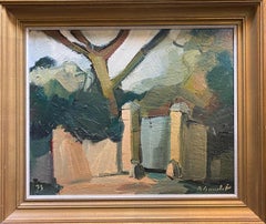 Portal to Cologny, Geneva - Oil on canvas (1973) 50x61 cm