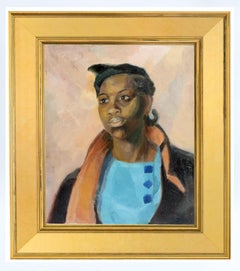 Portrait African American Woman Modernist Framed