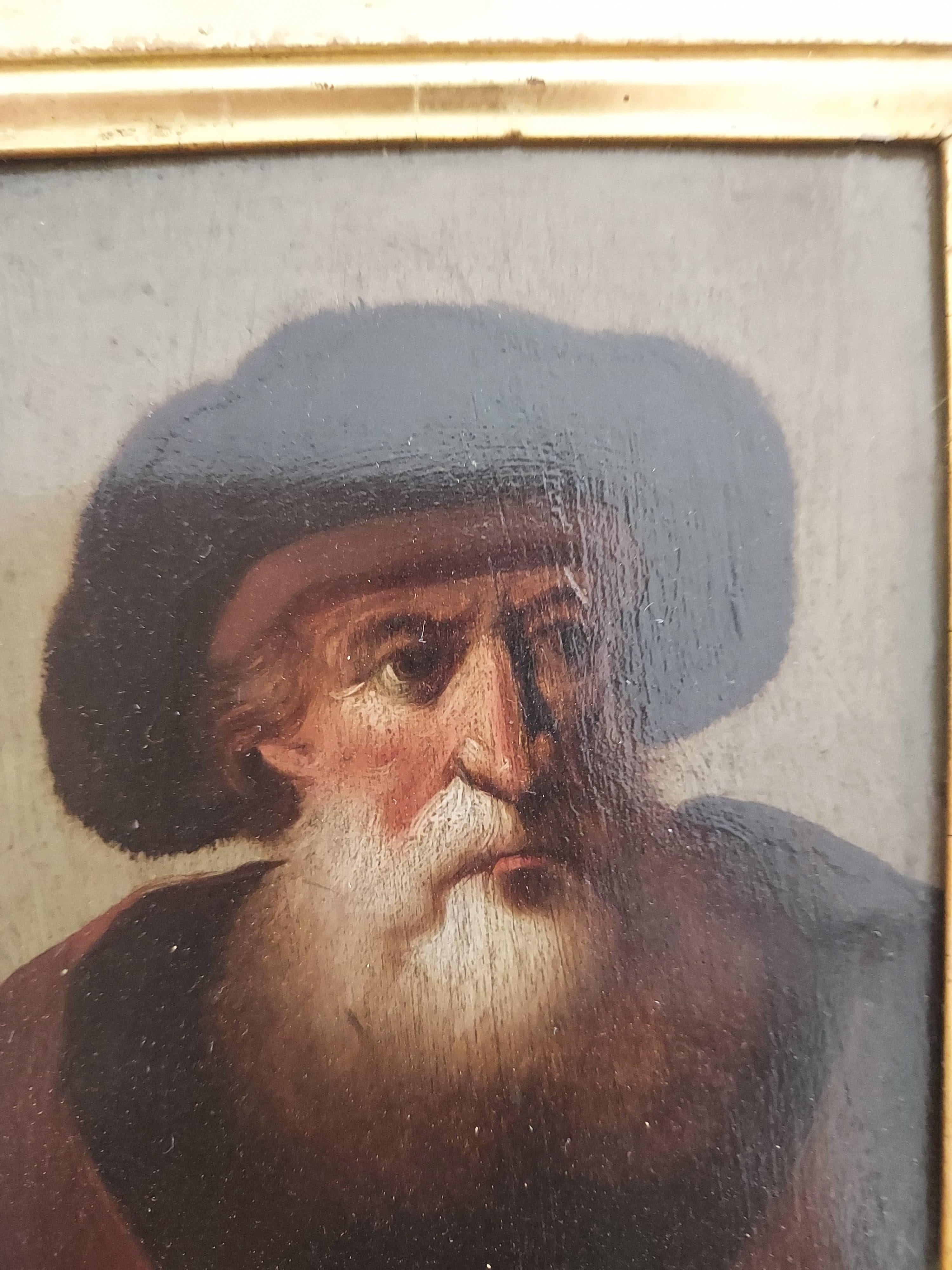 Portrait d'Homme Barbu - Brown Portrait Painting by Unknown