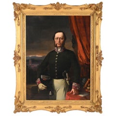 'Portrait du Consul suisse' H.160 L.130 cm Ep. XIXe